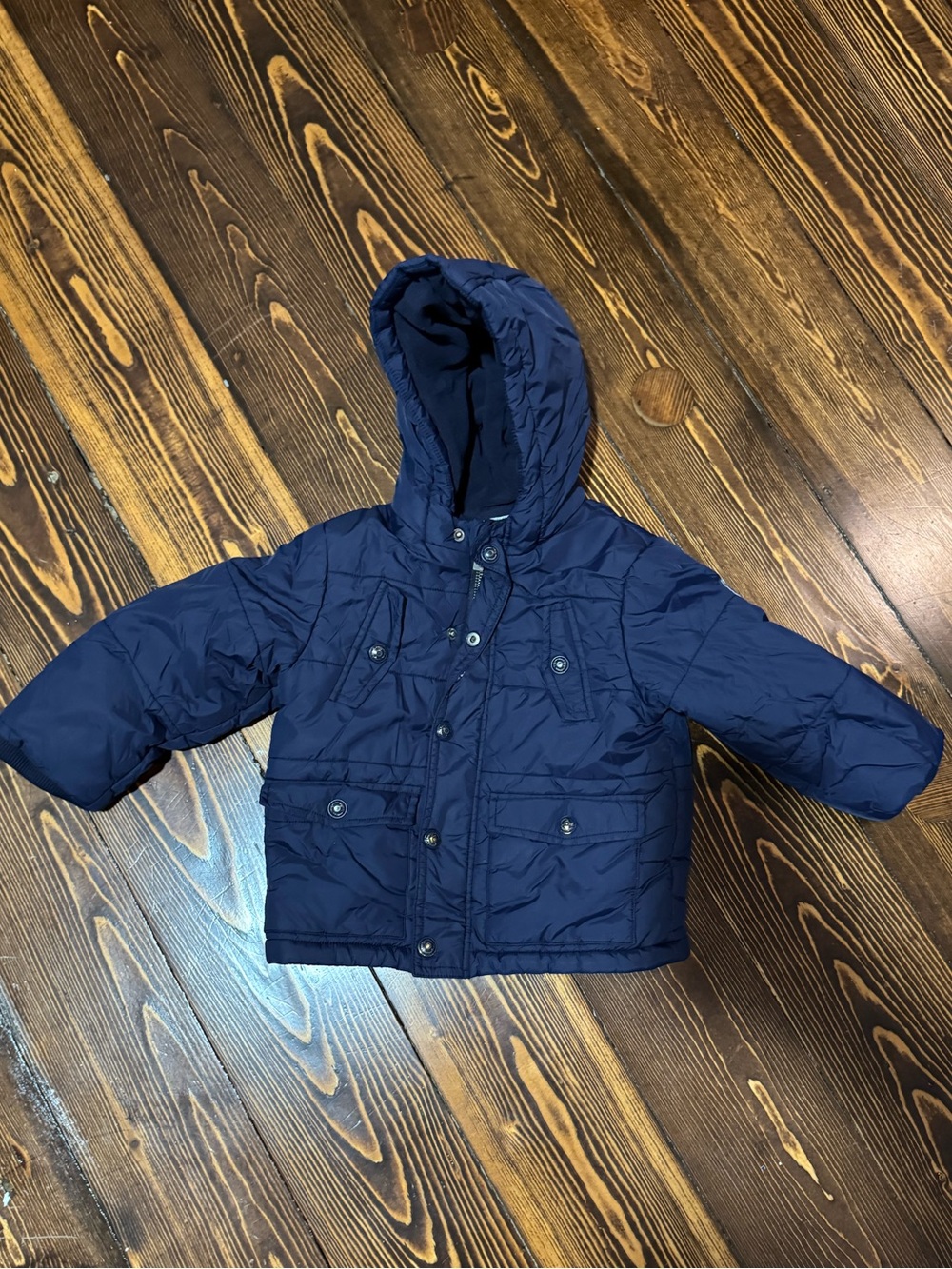 Jacadi Navy Hooded Puffer Coat for Kids
